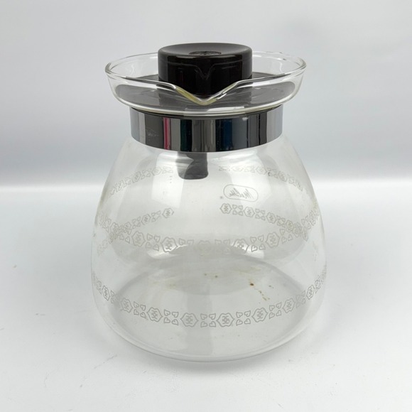 Vintage Melitta Glass Coffee Carafe Pot 8 Cup Black Handle Lid Kitchen Decor - Picture 5 of 11